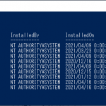 Windows パッチ適用を確認するには、Get-HotFix コマンドで。